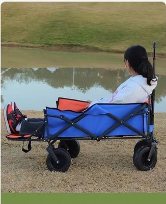 Chariot utilitaire extérieur pliable et pliable pour le camping et le pique-nique 100*58*54CM