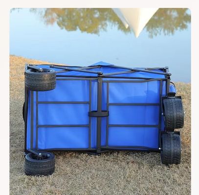 Chariot utilitaire extérieur pliable et pliable pour le camping et le pique-nique 100*58*54CM