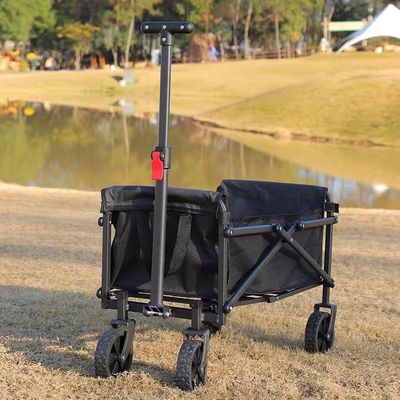 Chariot de camping pliable extérieur avec pneus de 10 cm de large et cadre léger