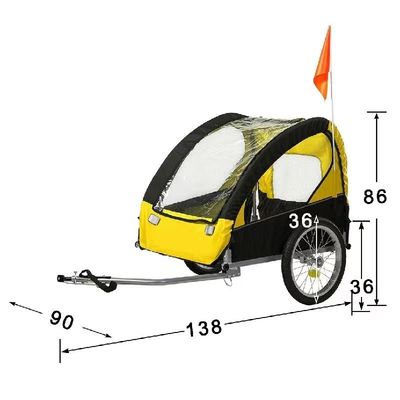 Trailers pour animaux de compagnie pour voyages en plein air avec conception pliable et roues Autres remorques Pneus avant 14