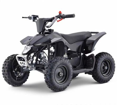 Un VTT de 49 cc à prix abordable avec transmission à chaîne et sans verrouillage différentiel.