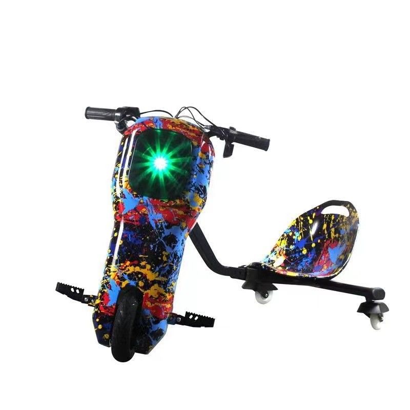 Cool Mini 36V 3 roues scooter à dérive électrique avec lumières LED et une fourchette en alliage d'aluminium