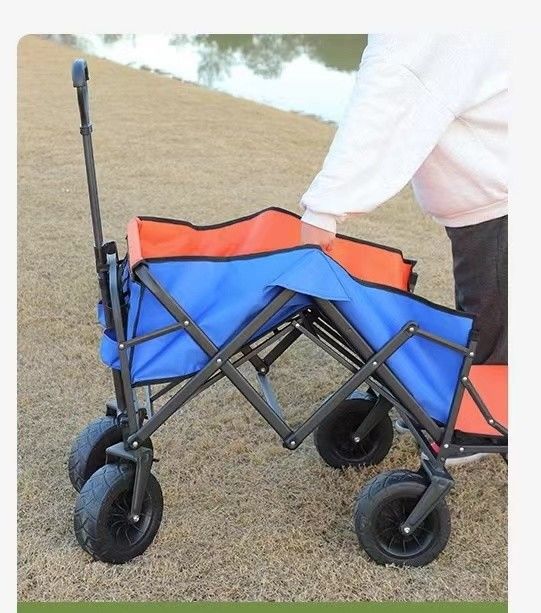 Chariot utilitaire extérieur pliable et pliable pour le camping et le pique-nique 100*58*54CM