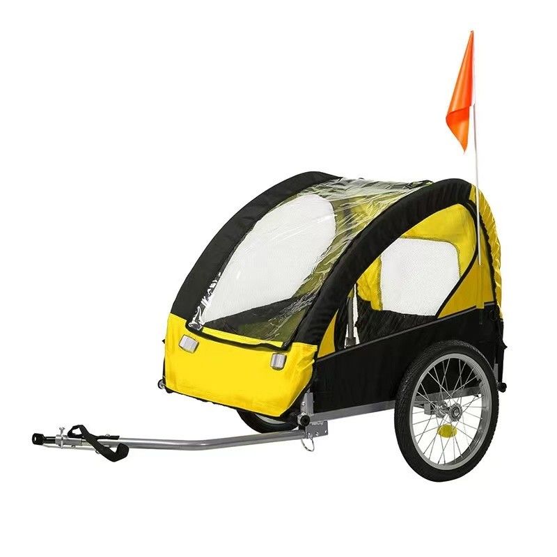 Trailers pour animaux de compagnie pour voyages en plein air avec conception pliable et roues Autres remorques Pneus avant 14