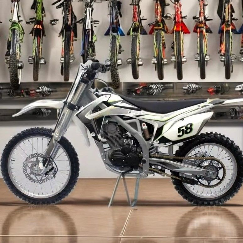 Moto de 250cc pour les aventures hors route Conception max. Vitesse 100 km/h Début électrique