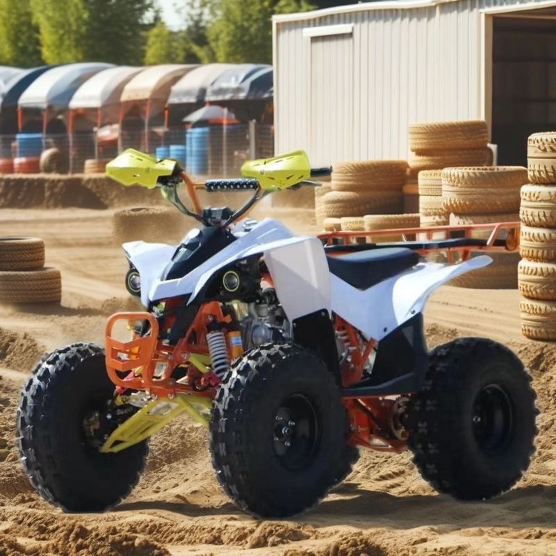 ATV à traction automatique à chaîne économique de 110 cc pour enfants avec tambour avant et freins à disque arrière